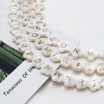 Alphabet Beads Supplier - Natural Shell Letter Spacer DIY Jewelry Making