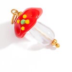 Glass Pendant Supplier - Hand Painted Love Heart DIY Phone Chain Bracelet