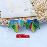 Acrylic Pendant Supplier - Autumn Maple Leaf Ginkgo Plastic Charms DIY