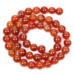 Carnelian Beads Supplier - Natural Stone Round Red Agate DIY Jewelry