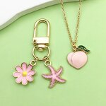 Pink Enamel Charms Factory - Alloy Animal Flowers Heart Pendants DIY Jewelry