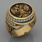 Men Rings Factory - New Arrival Unique Badge Double Headed Eagle Wedding