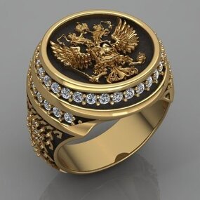 Men Rings Factory - New Arrival Unique Badge Double Headed Eagle Wedding