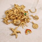 Stainless Steel Pendant Factory - Ocean Series Cross Necklace 18K Gold Plated