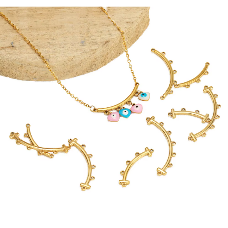 Stainless Steel Pendants Factory - Multi-Layer Charm Connectors DIY Boho Jewelry