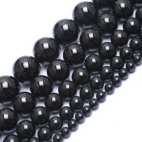 Tourmaline Beads Factory - Natural Black Round Loose Stone Wholesale