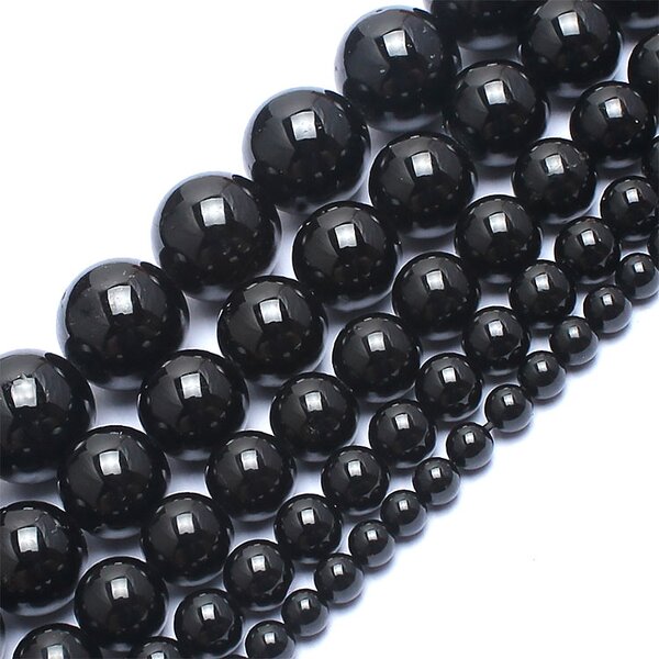 Tourmaline Beads Factory - Natural Black Round Loose Stone Wholesale