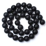 Onyx Beads Factory - Natural Black Polish Matte Round DIY Kits