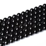 Black Onyx Beads Supplier - Natural Agate Round Loose DIY Bracelets