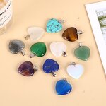 Heart Shape Pendant Factory - Natural Stone for Women Necklace Bracelet DIY