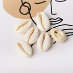 Cowrie Beads Supplier - White Sea Shell Cowry Charm Beach Jewelry DIY