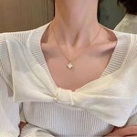 Four-leaf Clover Chain Supplier - Sweater Small Fragrance Style Collarbone