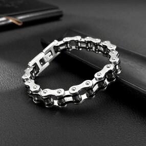Biker Chain Bracelet Factory - Stainless Steel Link Motorcycle Bicycle Style