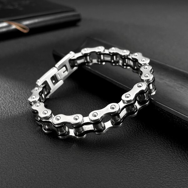 Biker Chain Bracelet Factory - Stainless Steel Link Motorcycle Bicycle Style
