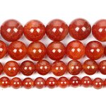 Carnelian Beads Supplier - Natural Stone Round Red Agate DIY Jewelry