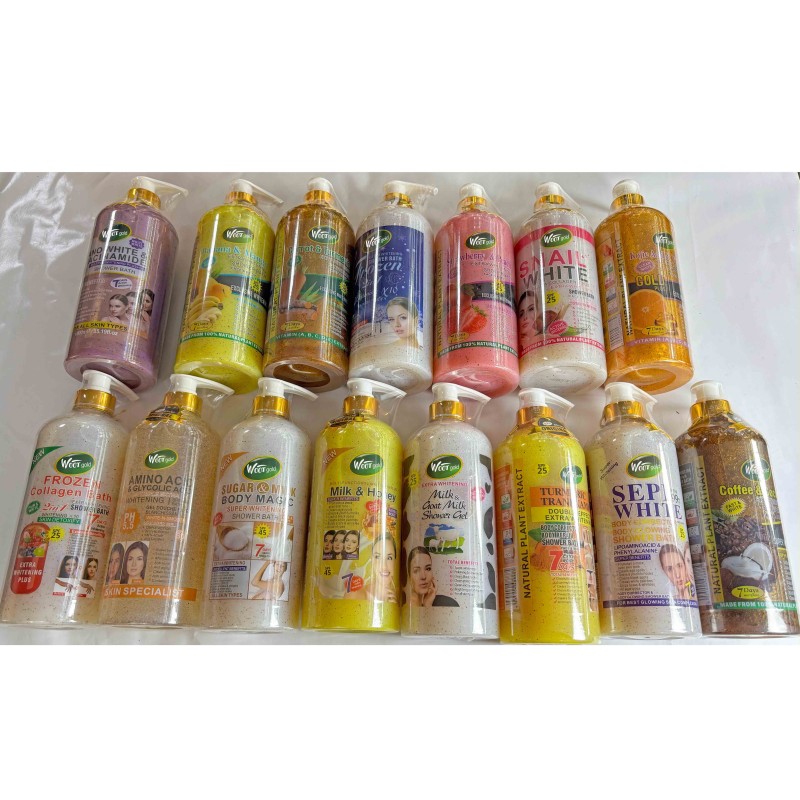 Natural Organic Body Shower Bath Exfoliating Vitamin C  Whitening Nourishing Skin Hydrating Refresh Face & Body Care Shower Gel