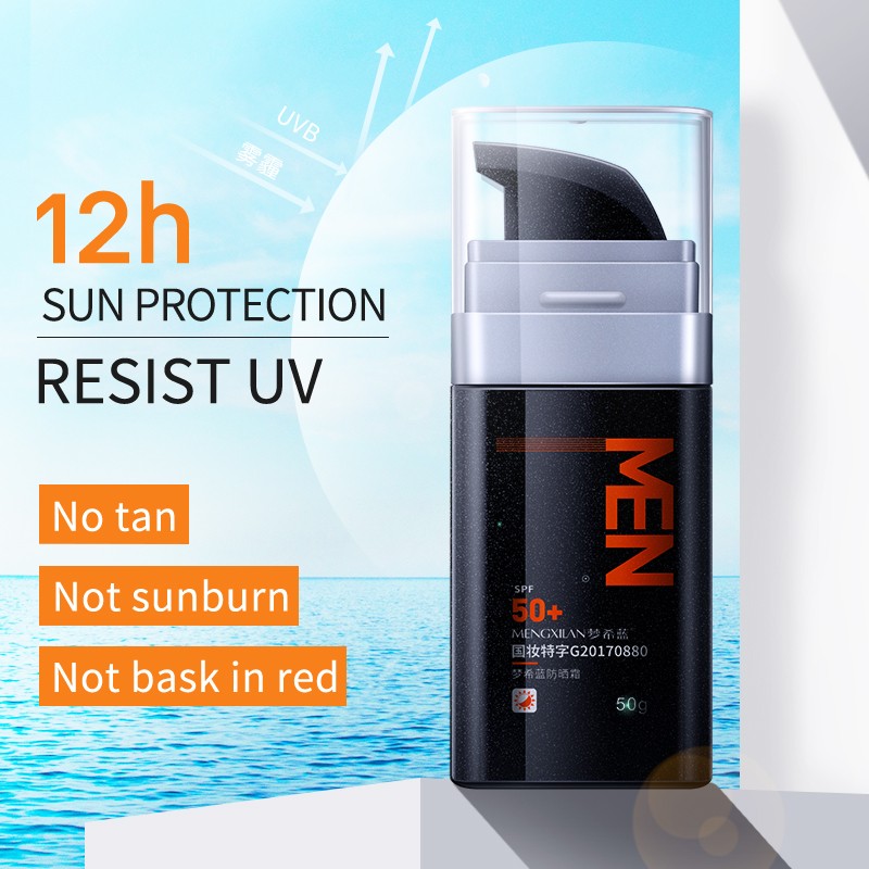 Custom Private Label Natural and Organic Men's Sunscreen for Beauty 50ml Natural and Organic Vegan for Sun Protection