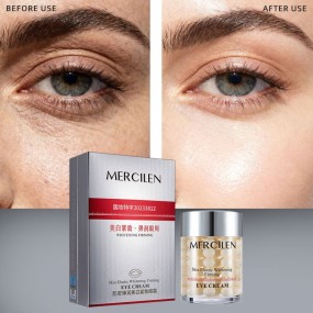 Mercilen Vegan Herbal Anti-Aging Eye Cream Organic Face Care with Whitening Properties Removes Dark Circles and Wrinkles
