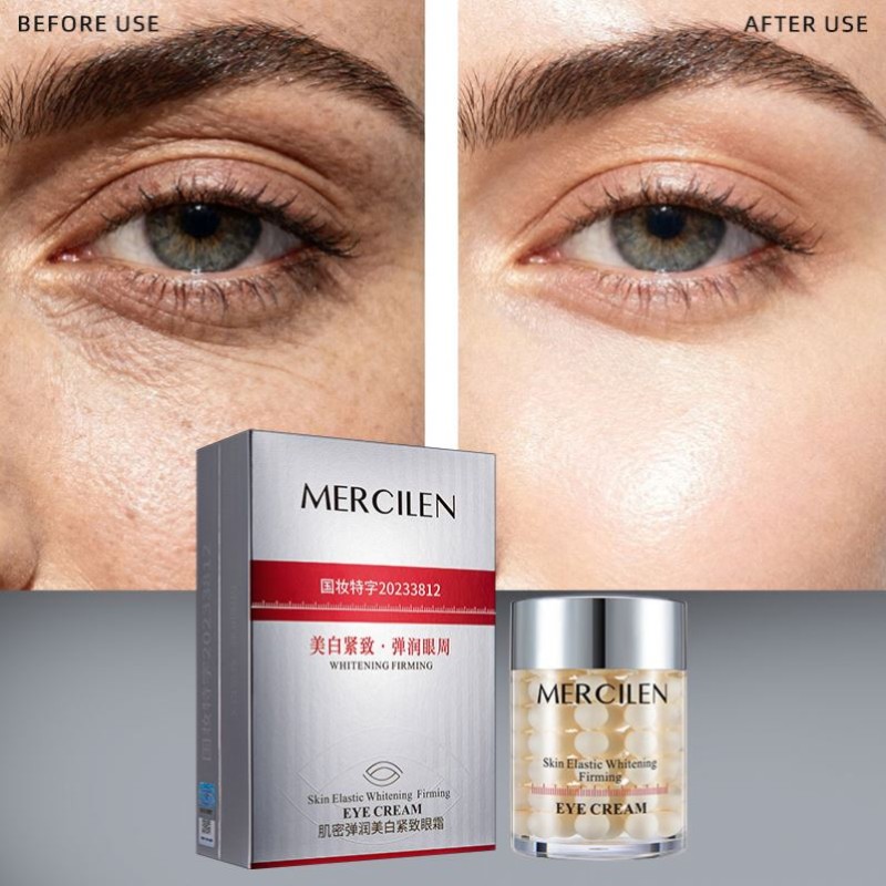 Mercilen Vegan Herbal Anti-Aging Eye Cream Organic Face Care with Whitening Properties Removes Dark Circles and Wrinkles