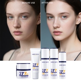 MERCILEN Whitening Skin Care Set Natural Vegan Vitamin C Niacinamide Moisturizing Brightening Anti-aging Whitening Skin Care Set