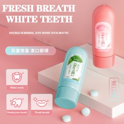 益生菌美白漱口片口腔卫生去除口臭清新口腔黄牙美白牙膏片