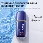 JEKISE有机植物美白保湿防晒霜，SPF50面部和身体敏感皮肤美白防晒霜