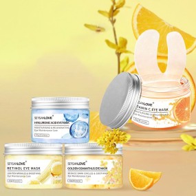 Hot Selling Hyaluronic Acid Eye Mask Vitamin C Retinol Osmanthus Fragrans Sheet Patch Skin Care and Anti-aging Eye Mask