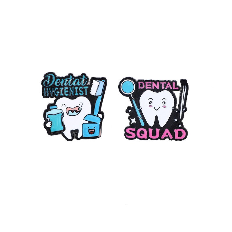 Enamel Pin Factory - Smiley Teeth Medical Brooch