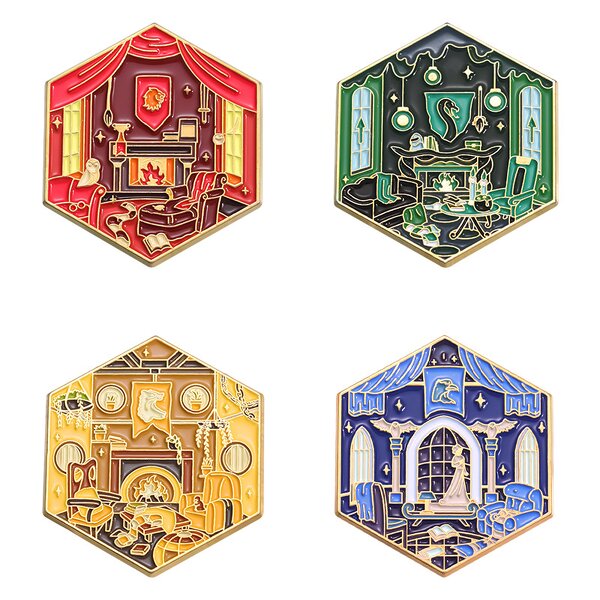 Enamel Pin Factory - Geometric Magic School Brooch
