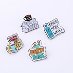 Enamel Pin Factory - English Sentence Brooch Supplier