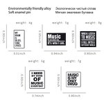 Enamel Pin Factory - Music Note Letter Badge