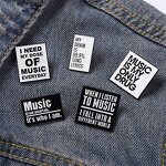 Enamel Pin Factory - Music Note Letter Badge