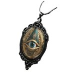 Eye Necklace Factory - Black Frame Glass Pendant
