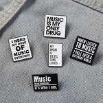 Enamel Pin Factory - Music Note Letter Badge