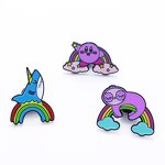 Enamel Pin Factory - Kawaii Sloth Shark Brooch