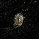 Eye Necklace Factory - Black Frame Glass Pendant