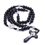 Religious Necklace Factory - Alloy Wood Beads Necklace