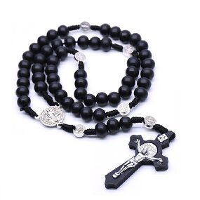 Religious Necklace Factory - Alloy Wood Beads Necklace