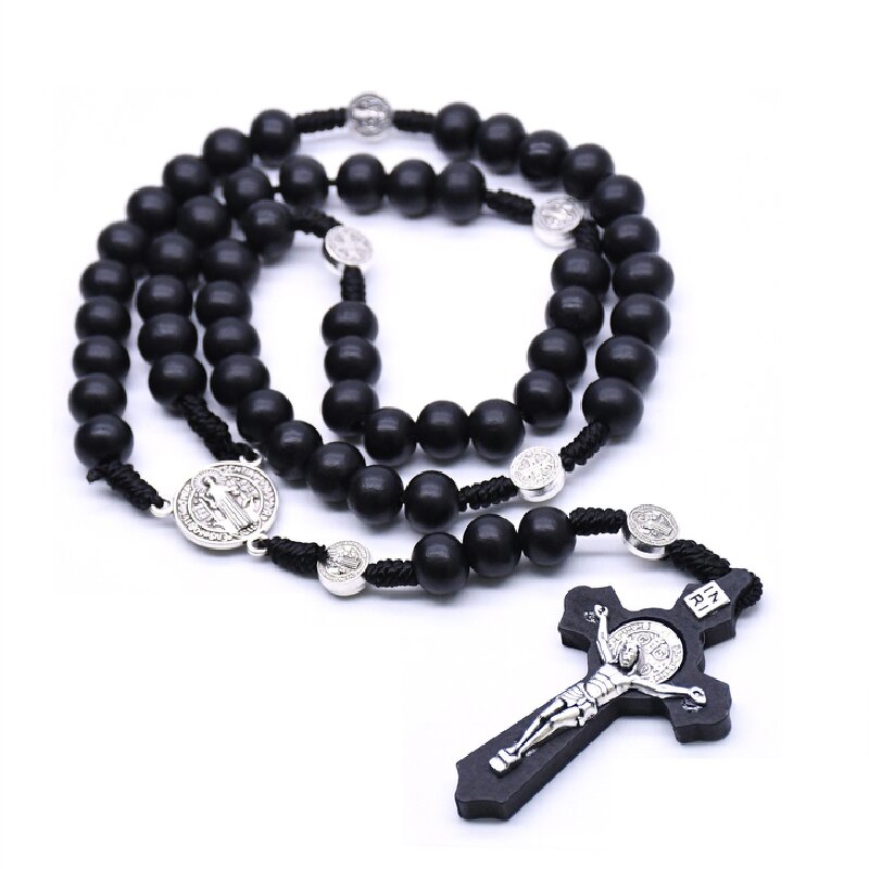 Religious Necklace Factory - Alloy Wood Beads Necklace