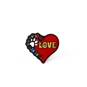 Enamel Pin Factory - Cartoon Cat Paw Love Brooch