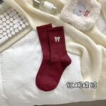Women's Socks Factory - Embroidery Bow Anchor Socks