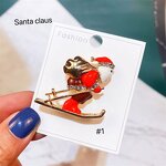 Christmas Brooch Factory - Tree Snowman Rhinestone Pin