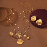 Titanium Steel Necklace Set Factory - Ocean Shell Pearl