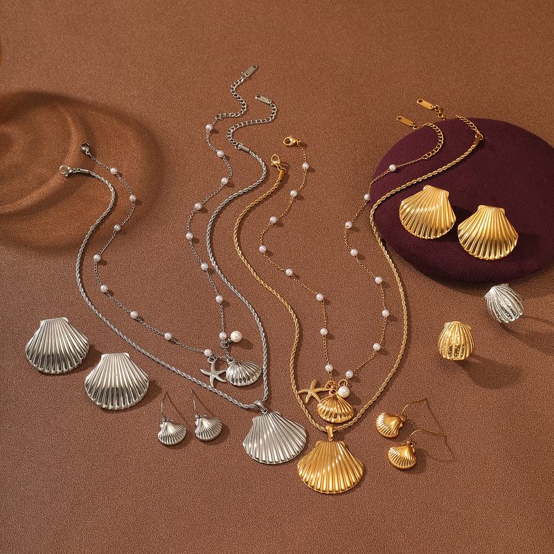 Titanium Steel Necklace Set Factory - Ocean Shell Pearl