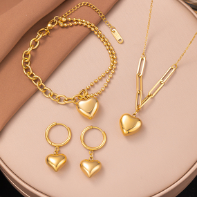 Jewelry Set Factory - Heart Shape Three Piece Set