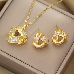 Jewelry Set Factory - Waterproof Diamond Necklace Set