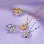 Jewelry Set Factory - Rotatable Sunflower Necklace Set