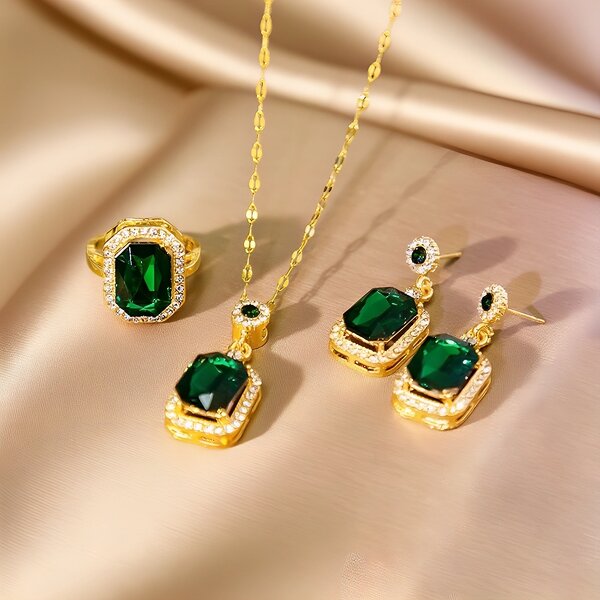 Jewelry Set Factory - Stainless Steel Gemstone Set