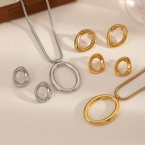 Stainless Steel Necklace Factory - Geometric Pendant Jewelry