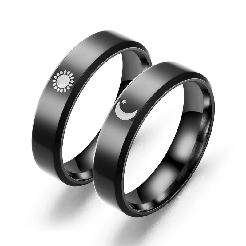 Couple Ring Factory - Moon Sun Stainless Steel Rings